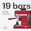 Klarstein Bella Café machine à café en grains – 19 bars, 1550 W, broyeur intégré 200 g, réservoir 1,4 L, mousseur à lait, Thermobloc, Inserts Pour 2 Tasses, rouge