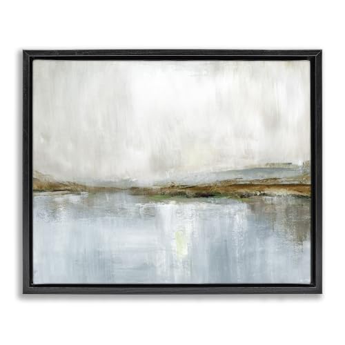'Cloudy Abstract Landscape Scene'| Floating Frame Canvas Art