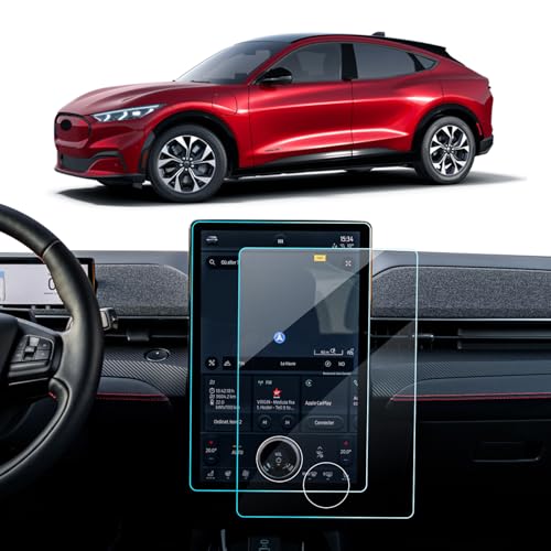 LANTU 2PCS AR Screen Protector for 2022-2023 Ford F150 Lightning& 2021-2023 Mustang Mach-E& 2022-2024 2025 Expedition Navigation Touchscreen Protector Film Accessories Anti-Reflective HD Clear 15.5’’