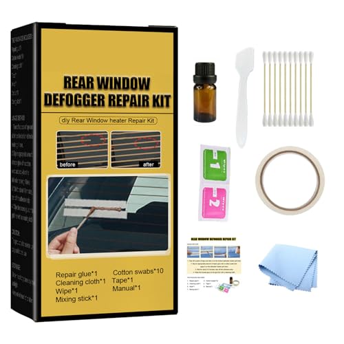 Windshield Repair Kit, Car Rear Window Defroster Repair Kit Car Repair Tool For Scratched Defroster Window Defogger Repair Kit For Car Scratches & Broken Grid Lines Rear Defogger Grid Lines Repair Kit