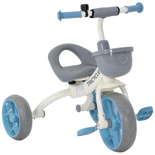 AIYAPLAY Triciclo Infantil evolutivo, Triciclo Infantil con Cesta Delantera y Ruedas EVA, para Interior y Exterior, Regalo para niños y niñas de 2 a 5 años, Azul
