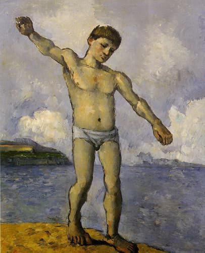 Peinture Cézanne Baigneuse aux bras tendus pour sublimer votre salon avec une œuvre d'art