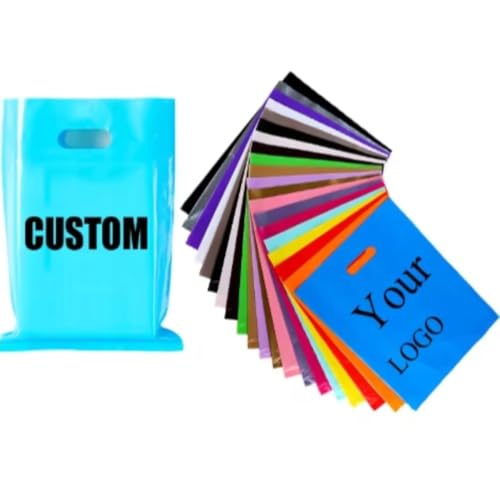 Bolsa transparente personalizada con logotipo personalizado, bolsas de plástico transparente blancas para compras, recuerdos de fiesta, cumpleaños, fiestas, bodas, Blanco, Large