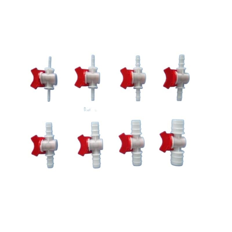 Kunststoff-Barb-Kugelhahn, Zwei-Wege-POM-Einstellschalter, Wasserschlauch, Aquarium, Aquarium, Garten, Schnellbewässerungsanschluss ERBER (Color : 16mm)