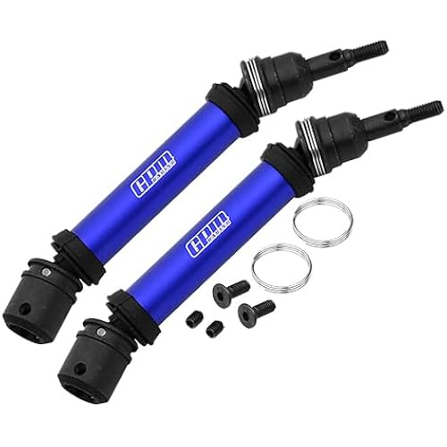 GPM Upgrades Medium Carbon Steel+Aluminium 6061 Rear Cvd Drive Shaft for 1/10 Gorgon 4X2 Mega 550 Brushed Monster Truck Rtr-Ara3230St1 (Blue)