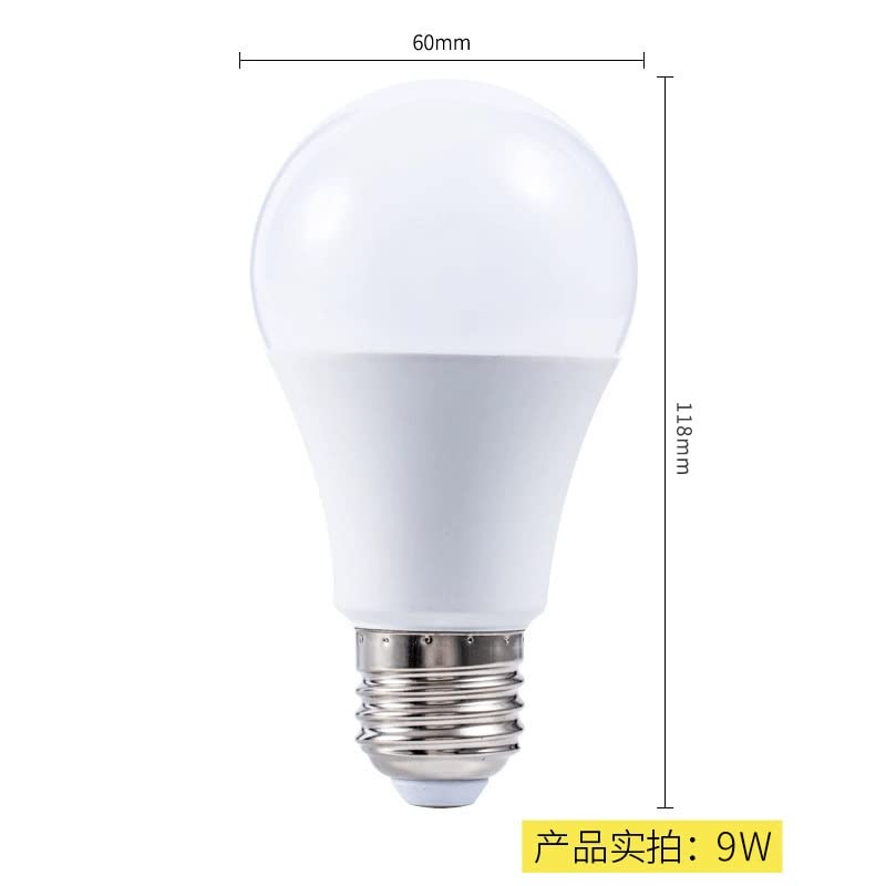 Luce di casa 20 pz/lotto LED Lampadina Dimmerabile A Tre Stadi A50/A60 E27 Lampadina A LED for Uso Domestico Sorgente di Illuminazione A LED Lampada di Plastica + Alluminio(Cool White 6000-6500K,E27-9