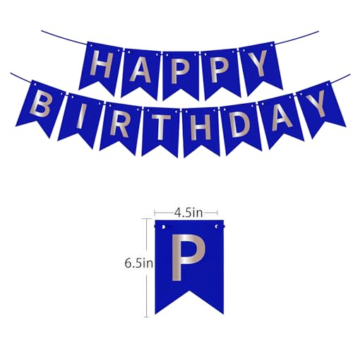 Image of Happy Birthday Banner Birthday Party Supplies (Blue 5)