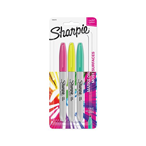 Image of Sharpie Color Burst Permanent Markers, Fine Point, Assorted, 3-Pack (1948379)