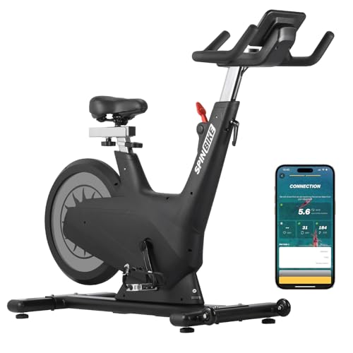Image of Exercise Bike for Home, Magnetic Exercise Bike w Self-Powered System, 350LB Capacity Indoor Fitness Cycling Bike 32-Level Adjustable Magentic Resistance, Stationary Bike with Tablet Holder