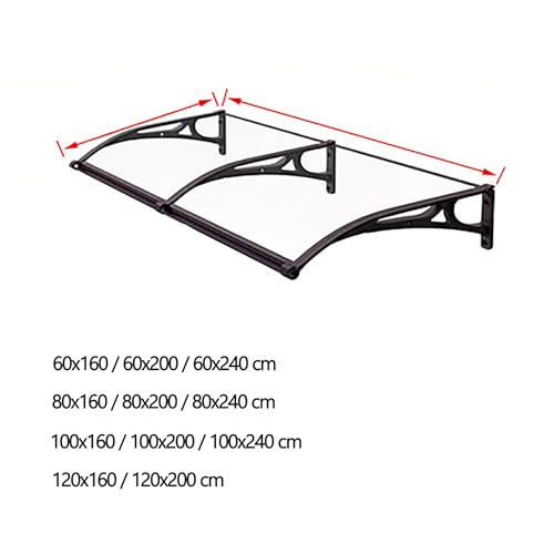 Toldo azul de policarbonato para puertas y ventanas exterior 3
