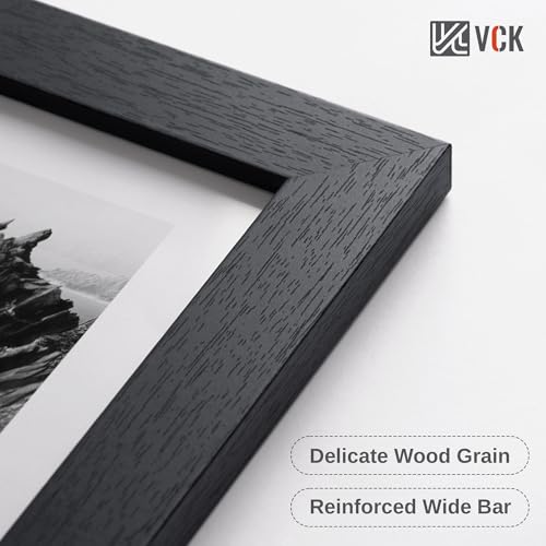 Image of VCK A2 Solid Wood Picture Frame - Black 16.5x23.4 Picture Frame with Wall Mounting Hanging, 3 Pack