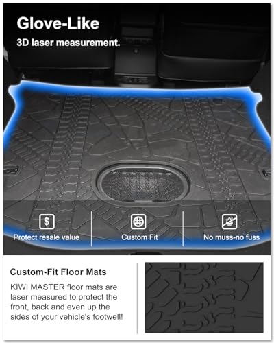 Image of Kiwi Master Cargo Mat for 2015-2018 Jeep Wrangler JK with Center subwoofer