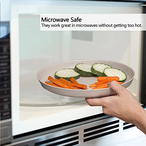 Homestockplus 23-8MSP 9 Inch Dinner Plates,Bpa-Free Wheat Straw Plates,Off White Plate Set Dishwasher And Microwave Safe Plates thumb #6