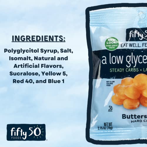 Fifty50 Foods Kosher Sugar Free Butterscotch Hard Candy, 2.75 Ounce (Pack Of 2) #TOP4