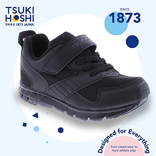 TSUKIHOSHI 3581 Charge BTS Strap-Closure Back-to-School Shoes for Boys and Girls with Wide Toe Box and Slip-Resistant, Non-Marking Outsole - for Kids Ages 1-123