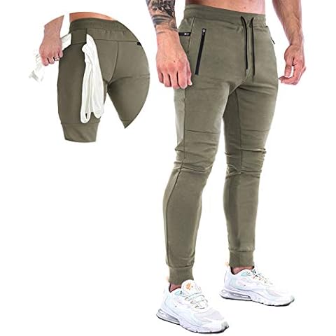 MakingDa Slim Fit Jogger Sweatpants with Zip Pockets Cover