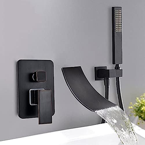 Shower Panel Waterfall Rain Shower Faucet Set SPA Massage Jet Bath Shower Column Temperature Display Mixer Tap Tower-F,F miniatura 1