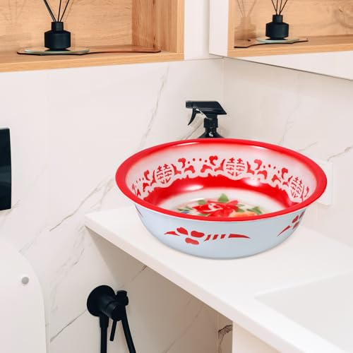 Tazón Vintage de Esmalte 36 cm con Diseño Tradicional miniatura 5