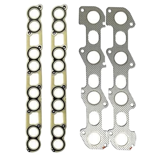Image of Partsflow Head Gasket Set W / 20mm Alignment Dowels Compatible With Ford E-350 Club Wagon, E-350 E-450 Super Duty, Excursion, F-250 F-350 F-450 F-550 Super Duty 6.0L V8 (32 VALVE) VIN inchP inch