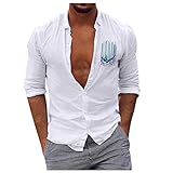Herren Hemde Mens mit Druckknöpfen Langärmlig Tøp Stripes Vintage Topping Herren Work Extra Lang Polyester Lauschig Halloween Leichtes V-Ausschnitt Shirts