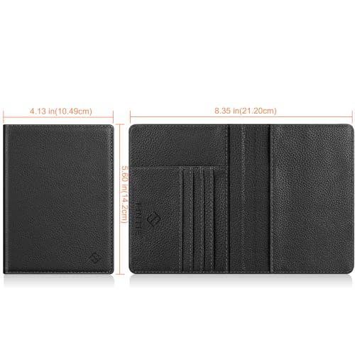 Image of FINTIE Passport Holder, Slim Travel Wallet RFID Blocking Card Case Cover Passport Cover Protector Essentials with Credit Card Slots for Women /Men | Slim