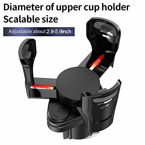 Car Cup Holder Expander With 360° Rotating Adjustable Base, 2 In 1 Universal Multifunctional Retractable Rotation Dual Car Cup Holder, Fit Most Bottles And Mugs #TOP5