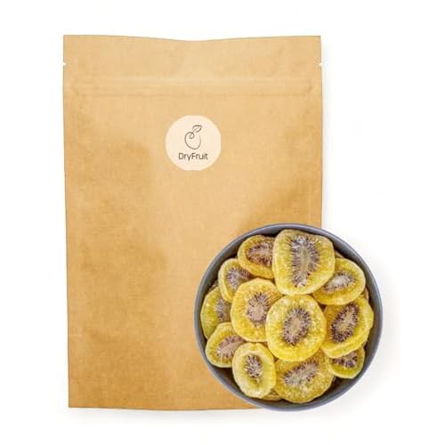 Dry-Fruit - Kiwischeiben kandiert 500g | leicht geschwefelt | aromatisch und fruchtig | ideal als Snack, im Müsli oder Joghurt | getrocknete Früchte