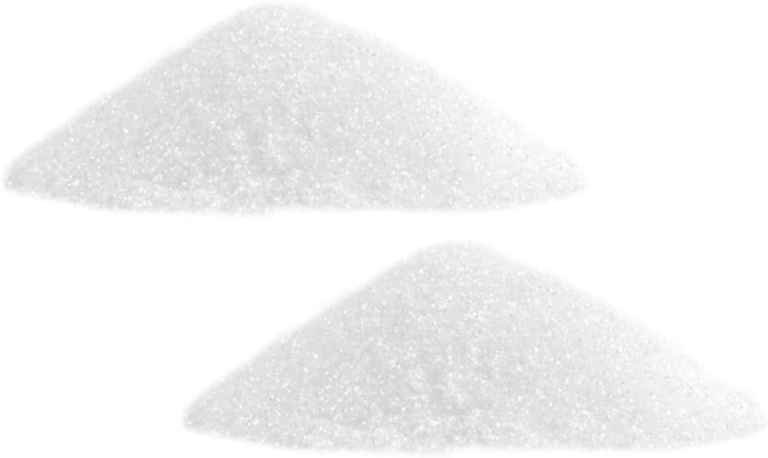 Toddmomy 2pack Artificial White Granulated Sugar Models Realistic Simulated Sugar for Dessert Decoration for Crafting and Display Bakeries and Shops Total
