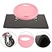 NOLITOY Silent Multifunctional Abdominal Exercise Sliding Disc with Non-slip Surface and Material Fitness Sliders for Core Training Suitable for All Levels Includes Knee Pad Random Color