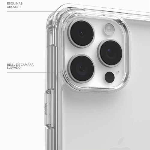 Funda iPhone 16 Pro Max UAG transparente que evita arañazos gracias al borde elevado 3