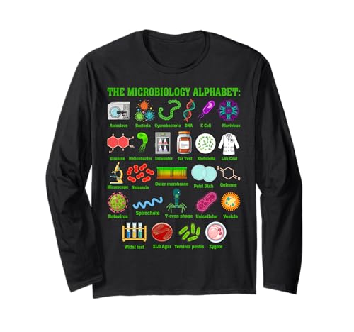 The Microbiology Alphabet Science Graphic Long Sleeve T-Shirt