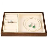 GONGXIFACAI ジュエリートレイ アクセサリートレイ ネックレス 指輪 ピアス ディスプレイ 収納-展示両用 小物置き 高級 おしゃれ (A)