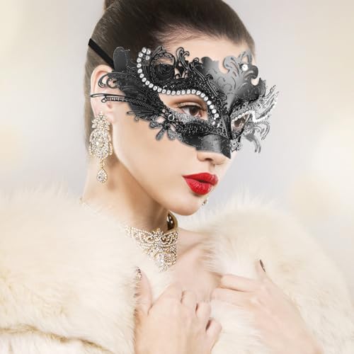 Image of Coddsmz Couple Masquerade Mask Set - Venetian & Mardi Gras Mask for Women & Men
