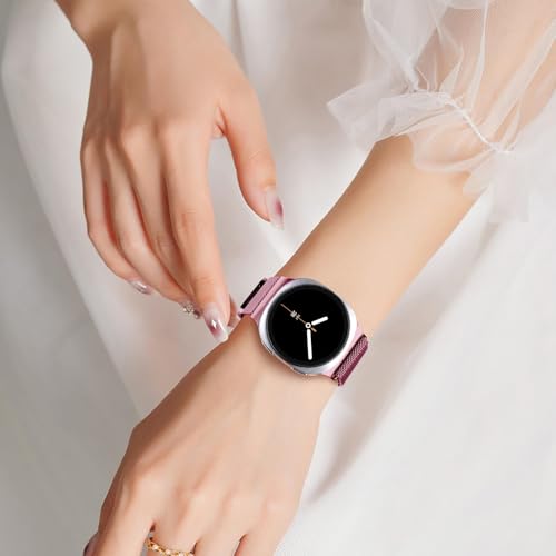 Image of VEMIGON Milanese Loop Metal Band Compatible with Samsung Galaxy Watch 8 40mm 44mm / Watch 8 Classic 46mm, Mesh Magnetic Stainless Steel Replacement Strap (Watch Not Included)