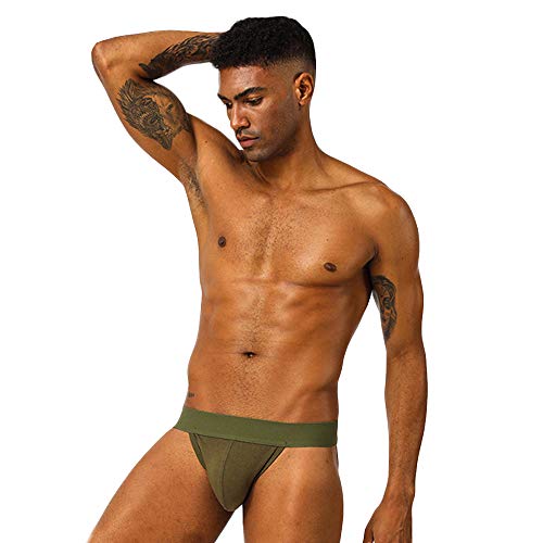 BaronHong Athletic Supporter Performance JockStrap Cintura Elástica Cor Sólida (Pacote de 3 (A),L)