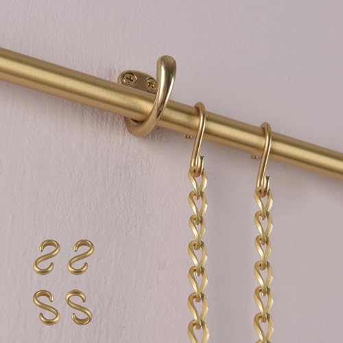 Riel para colgar cuadros de latón macizo con cadena antigua ajustable de 95 cm para villas 2