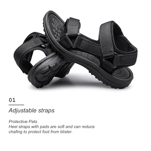 vibdiv Boys Girls Sandals Open-Toe Summer Outdoor Unisex Child Sport Sandals Athletic Lightweight(Toddler/Little Kid/Big Kid)4