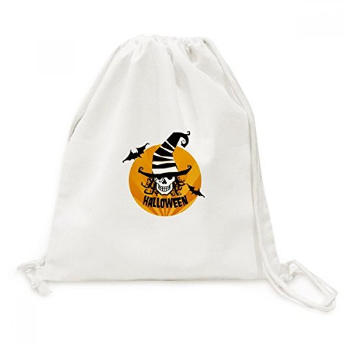 Sac cordon Halloween crâne assistant chapeau sac à dos voyage