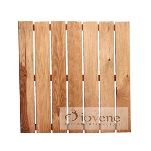 Plataforma de pino impregnada de 50 x 50 cm 1 pieza exterior baldosa jardín