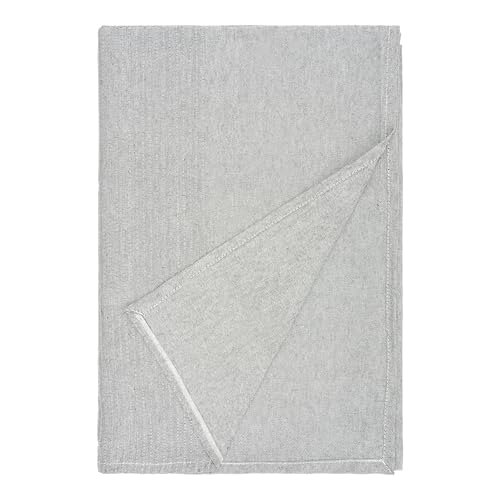 Etrexonline Colcha Multiusos 230x300 cm - Cubre Sofá y Cubrecama Plaid, Manta Foulard Decorativa de Algodón y Poliéster, Jarapa Suave y Cómoda - Color Gris Claro