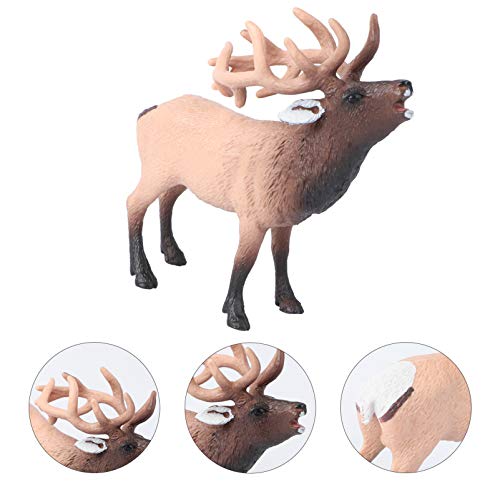 NUOBESTY Estatueta de rena de Natal ornamentos de mesa de veado artificial para festa de Natal, topo