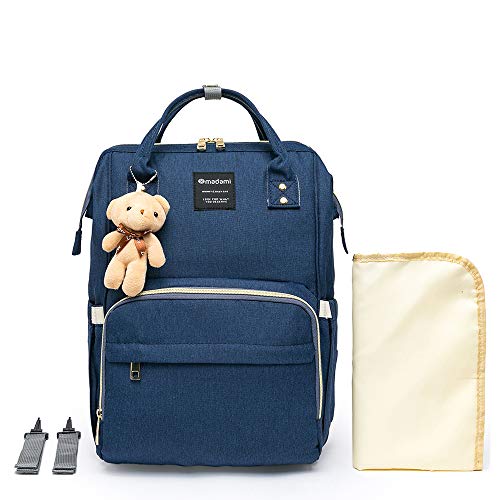 Bolsa Mochila Maternidade Madami Original Multifuncional Espaçosa C/Gancho para carrinho e Trocador