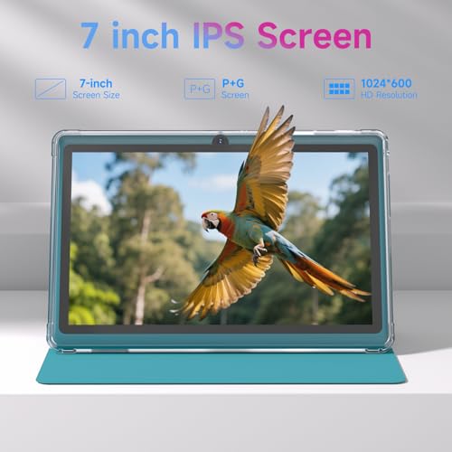 Image of HOTTABLET Tablet 7Inch Android 14.0 with Protective Case, 8GB(3+5GB Expand) RAM+ 32GB ROM, IPS Screen, Dual Camera, Bluetooth 5.0 WiFi Tab (Navy)