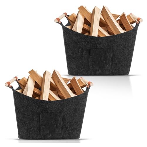 Ohulelks Bolsa para Leña Cesta para Leña Bolsa de Gran Capacidad Bolso Multiusos para Guardar Leña Cesta para Guardar Ropa Sucia