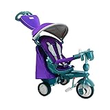 Ajustable/desmontable, mango telescópico de dirección para los padres, asiento reclinable.