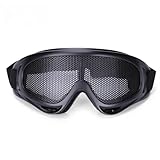 Wokyo Protective Outdoor Mesh Safety Glasses Airsoft Mesh Goggles Military Tactical for Paintball Game Movie Props Party and Other Outdoor (Black)