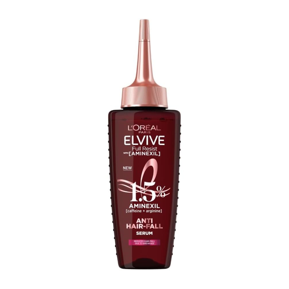 L'Oréal Paris Elvive Anti Hair Fall Serum, Strengthening Treatment For Brittle Hair, Reduces Hair Fall By 92%, Formulated With 15% Aminexil, Scalp Serum, 400 Ml