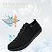 VXGGVX Barefoot Shoes Women Wide Slip-On Barefoot Running Tennis Walking Sneakers Minimalist Breathable Shoes Zero Drop Sole for Workout Gym Travel Black 8.5