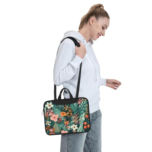 Maletín para portátil con estampado tropical y correa ajustable 3