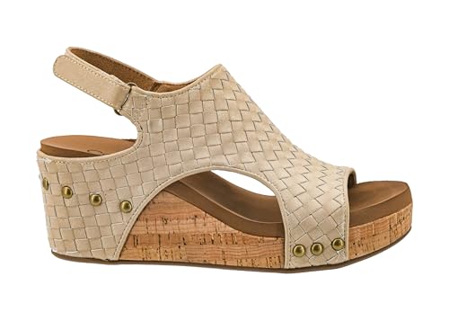 Image of Corkys Footwear Womens Carley Wedges, Featuring Corkys EVA Foam Cushioned Insoles, A 2.5 Inch Heel, Lightweight For All Day Wear, And Hook And Loop Closure